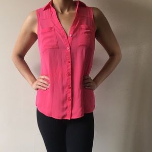 Short sleeve button up blouse